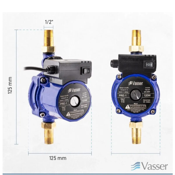 Bomba Presurizadora Presión Agua Vasser 9 M Enciende Calefon - Imagen 4