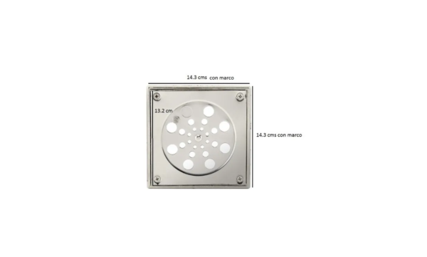 Reja Rejilla Piso Tapa Giratoria Acero Inoxidable 15 cm Cromo - Imagen 4