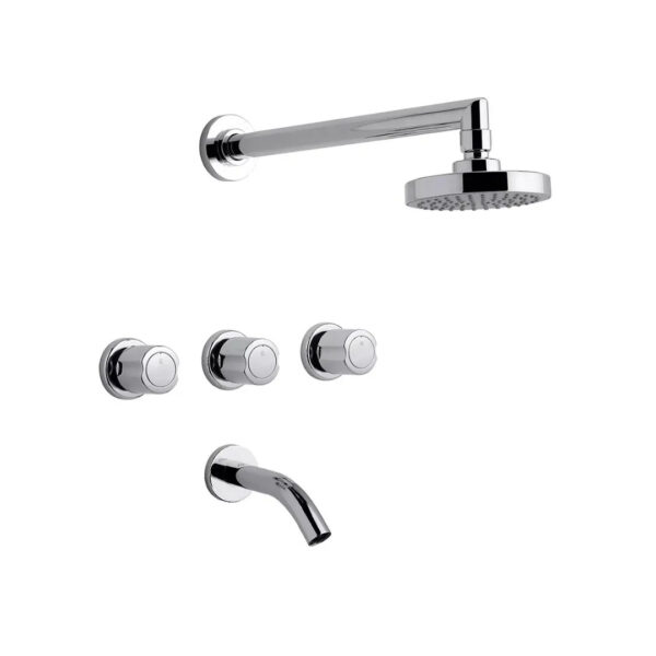 Grifería Fv Allegro Combo Baño Ducha Lavatorio Bidet Cromada - Imagen 2
