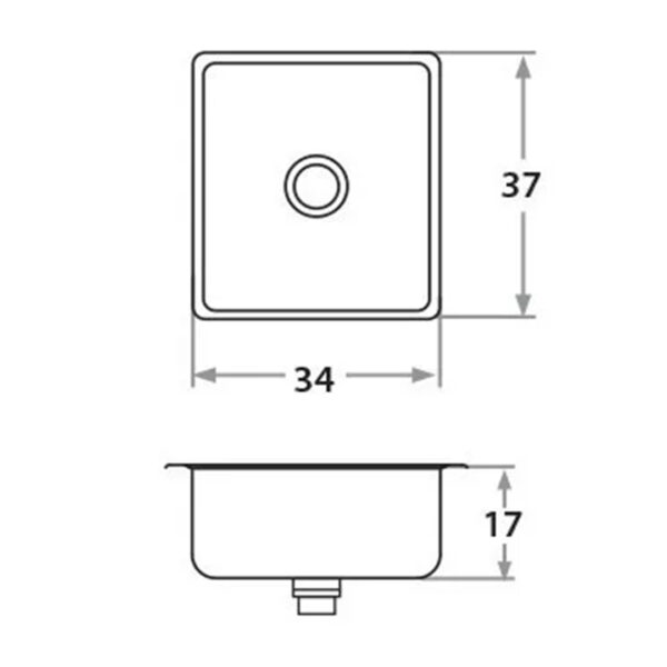 Bacha De Cocina Lujo Simple Mi Pileta Designia Mod. 782-e - Imagen 2