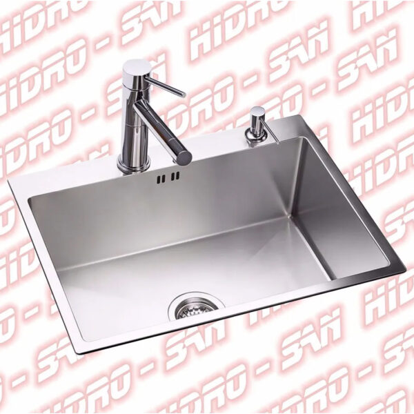 Bacha Lujo Cocina Acero Mi Pileta Etna 715 + Dosificador - Imagen 2