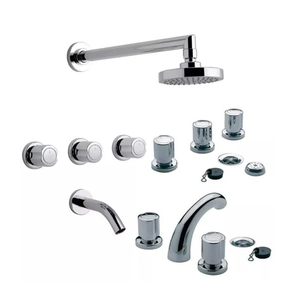 Grifería Fv Allegro Combo Baño Ducha Lavatorio Bidet Cromada