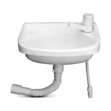 Lavatorio Baño Plástico + Griferia + Flexible + Descarga