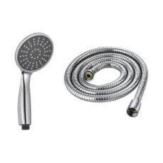Repuesto Flexible Duchador Acero Inox 2 Mts + Ducha 11 Cms