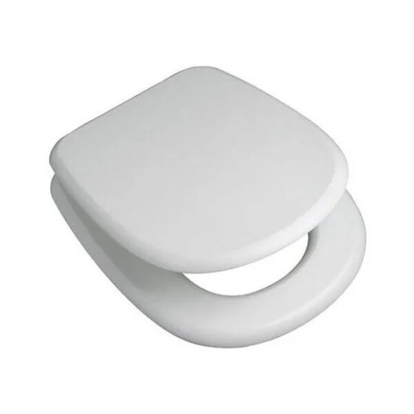 Tapa Asiento Inodoro Adriatica Madera Blanca Herraje Cromo
