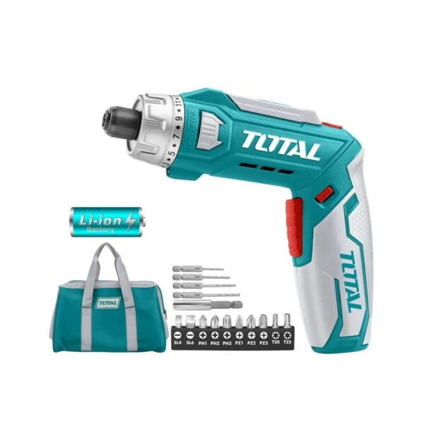 Atornillador Inalámbrico 8v Total + Acc + Bolso + Cargador