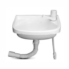 Lavatorio Baño Plástico + Griferia + Flexible + Descarga
