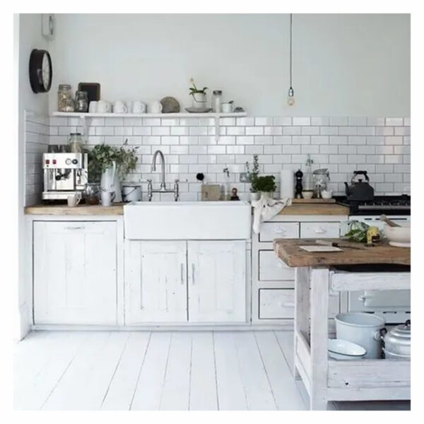 Bacha Cocina Ferrum Country Loza Blanca Lfcfb De Apoyo - Imagen 2