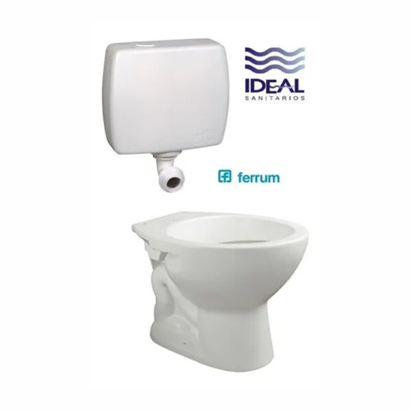 Juego De Baño Inodoro Ferrum + Mochila De Colgar Ideal
