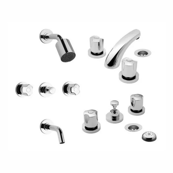 Juego De Baño Inodoro Ferrum + Bidet + Mochila + Griferia Fv - Imagen 3