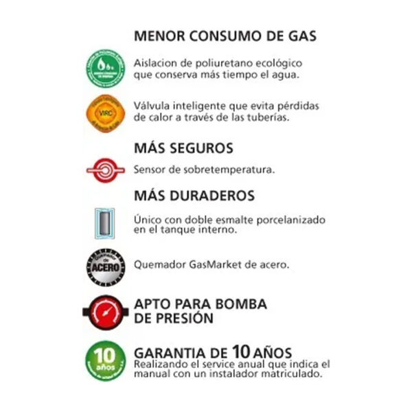 Termotanque Gas Alta Recuperacion Rheem 160 Litros Pie - Imagen 2