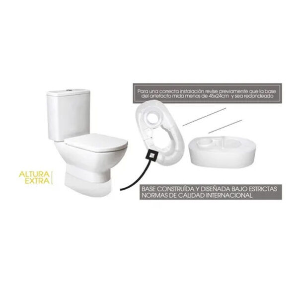 Base Eleva Inodoro Inobase P Baño Discapacitados Ferrum Roca - Imagen 3