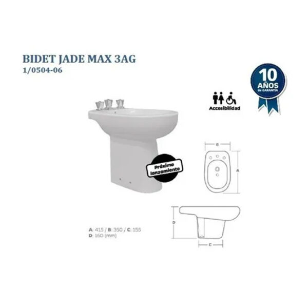 Bidet Alto Discapacitados Integral Movilidad Reducido 48cms - Imagen 2