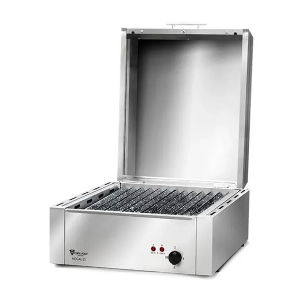 Parrilla Electrica + Tapa Tst Nogal 53 Acero Inox 1500 W - Imagen 2