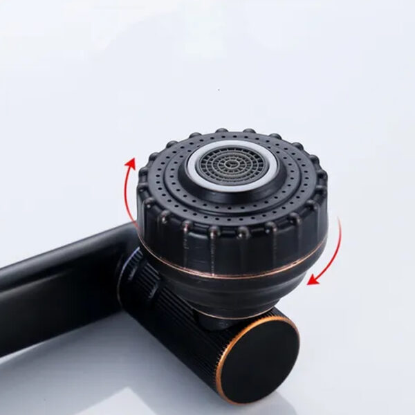 Griferia Monocomando Retractil Giratoria Black Negra Ollas - Imagen 4