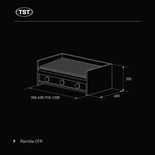 Parrilla A Gas 35 Cms Tst Uso Domestico Comercial - Imagen 6