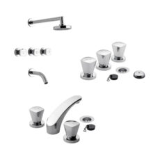 Set Grifería Baño Completo Fv Gredos Lavatorio Bidet Ducha
