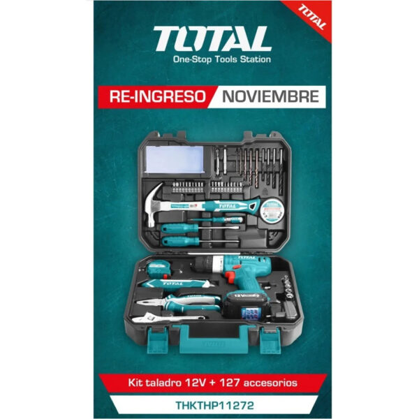 Taladro Atornillador Inalámbrico 12v Kit 127 Piezas Total - Imagen 5