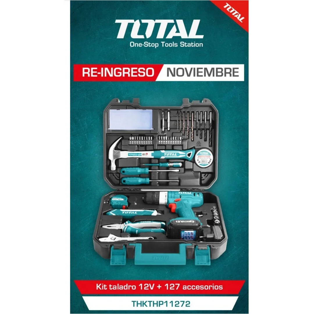 Taladro Atornillador Inalámbrico 12v Kit 127 Piezas Total - Imagen 5