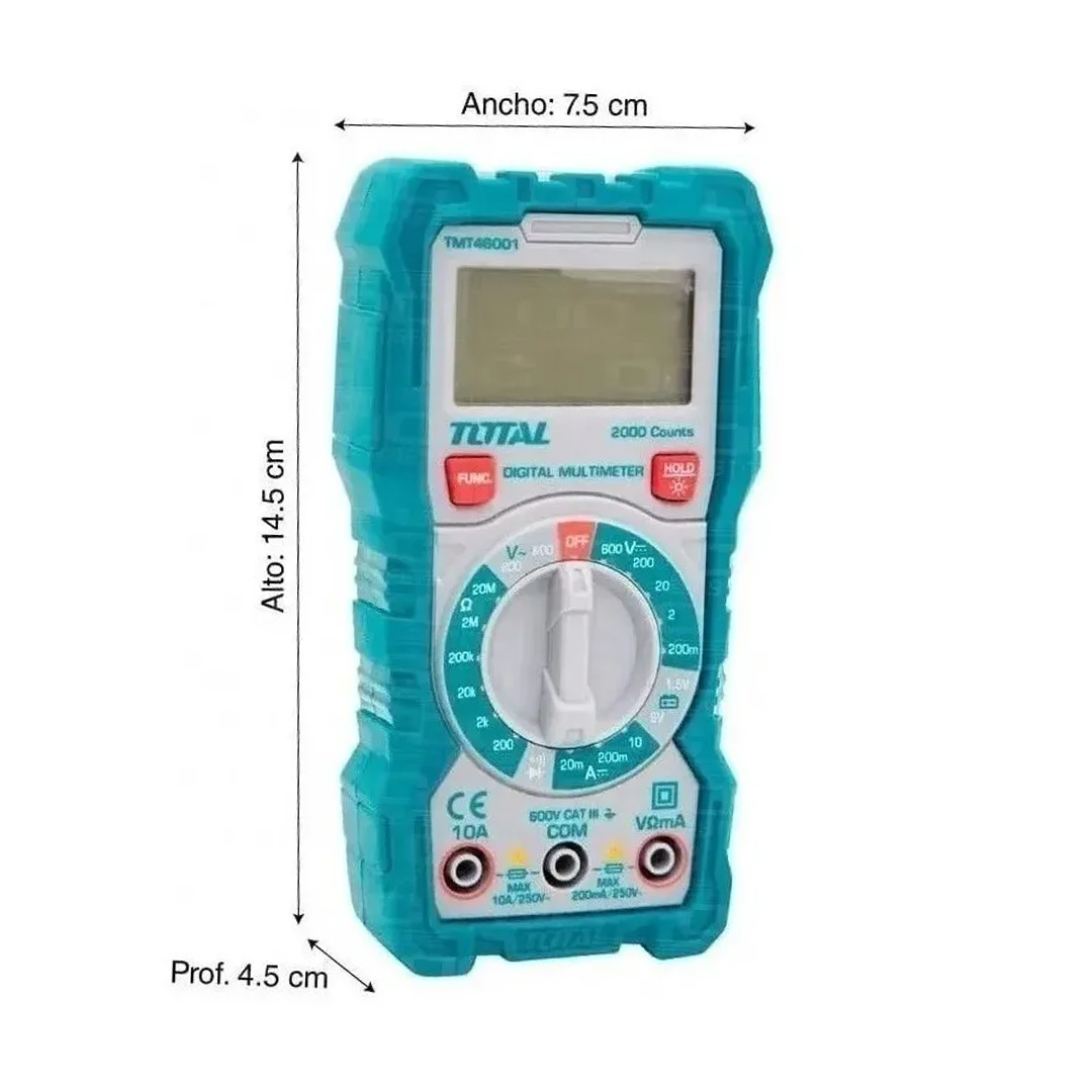 Tester Multimetro Digital Profesional Industrial Total - Imagen 2