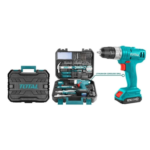 Taladro Atornillador Inalámbrico 12v Kit 127 Piezas Total - Imagen 2