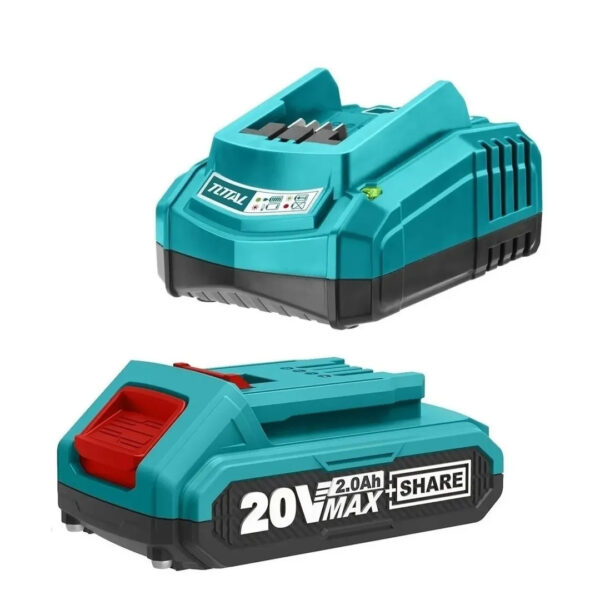 Batería Litio 20 V 2.0 Ah Total + Cargador Rápido Inteligen - Imagen 2
