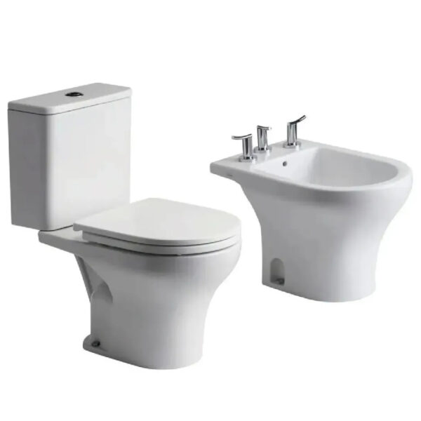 Juego De Baño Ferrum Veneto Inodoro Mochila Bidet Tapa