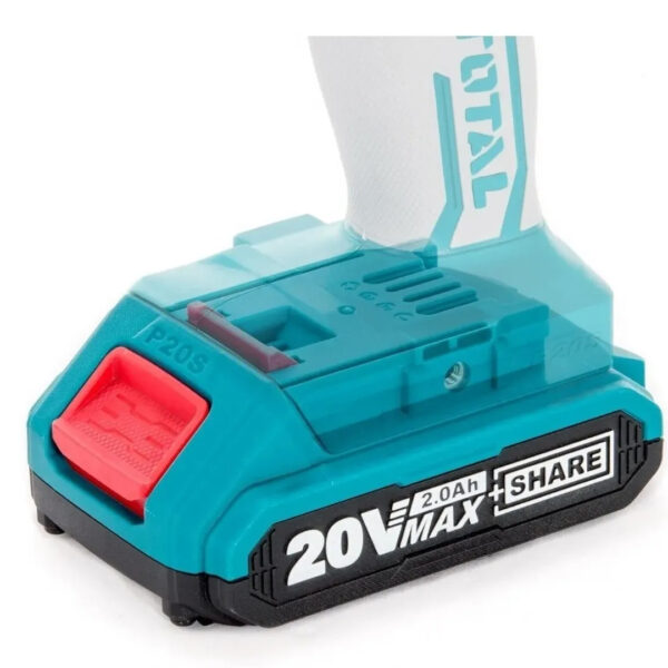 Batería Litio 20 V 2.0 Ah Total + Cargador Rápido Inteligen - Imagen 3