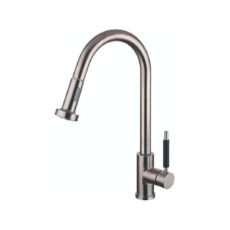 Grifo de cocina monocomando Piazza Gourmet 10300 extensible acero inoxidable
