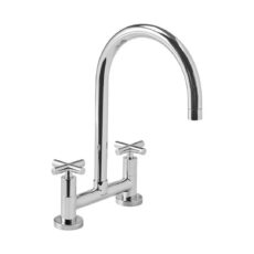 Grifo de cocina doble comando Peirano Valencia 51-122 acabado cromado