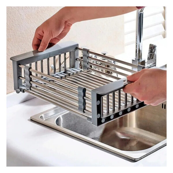 Escurridor Seca Platos Extensible Bacha Cocina Frutas - Imagen 5