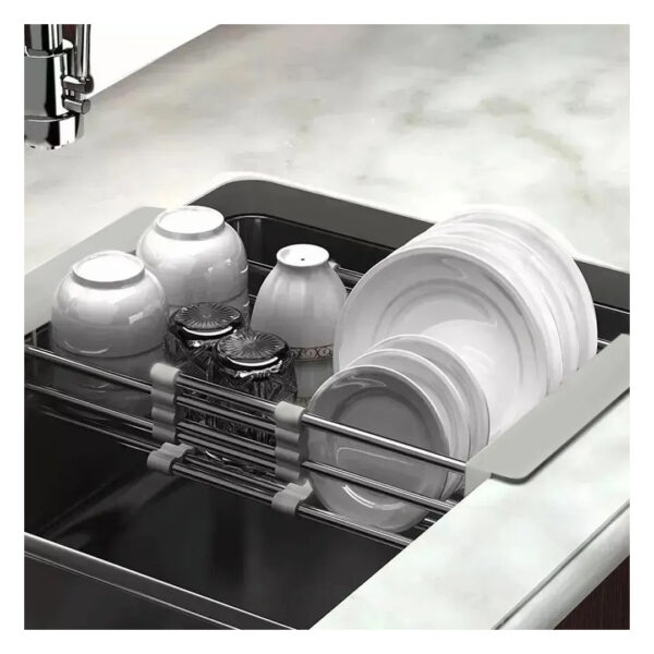 Escurridor Seca Platos Extensible Bacha Cocina Frutas - Imagen 6