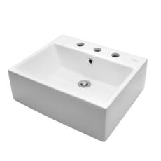 Bacha de baño de apoyar Piazza A117-3 blanco esmaltado