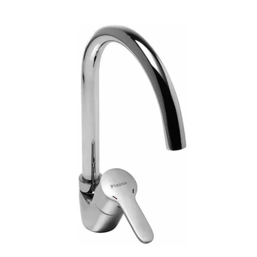 Grifo de cocina monocomando Piazza Emblem 10014 cromo acabado cromado