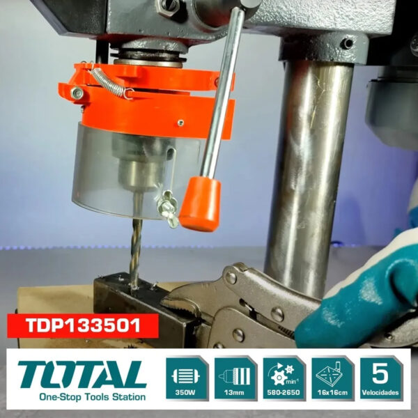 Taladro De Banco 350w 13mm 5 Velocidad + Protector Total - Imagen 2