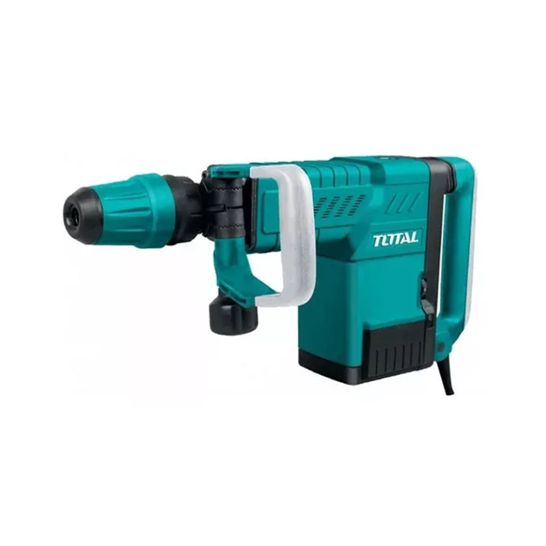 Martillo Demoledor Total 25j Hex 1500w 2 Cinceles + Maletin Color Turquesa