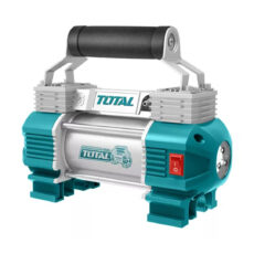 Compresor De Aire Portatil Total Doble Pistón Color Turquesa/Plateado Fase eléctrica Monofásica Frecuencia 50 Hz