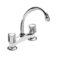 Griferia Cocina Peirano Dique 910/m Doble Comando Sobremesada Acabado Cromado Color Cromo