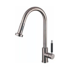 Grifería Cocina Piazza Monocomando Gourmet Rociador Ac Inox