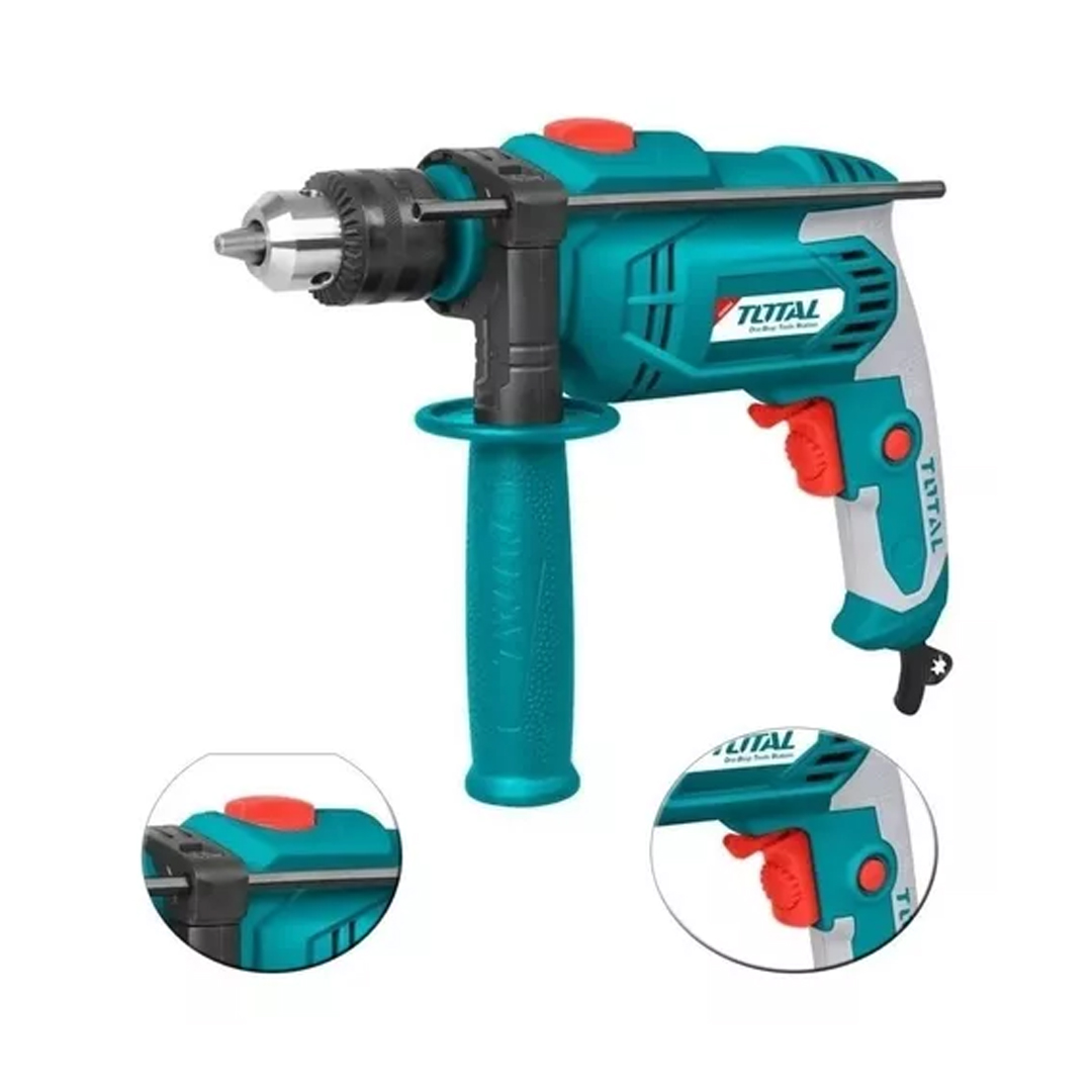 Taladro Atornillador Percutor Total 680w 13mm 3000rpm 220v Color Turquesa Frecuencia 50 Hz/60 Hz - Imagen 2