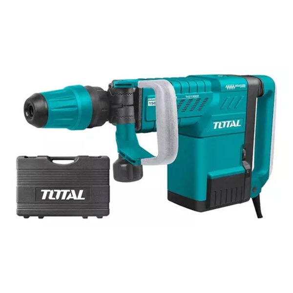 Martillo Demoledor Total 25j Hex 1500w 2 Cinceles + Maletin Color Turquesa - Imagen 3