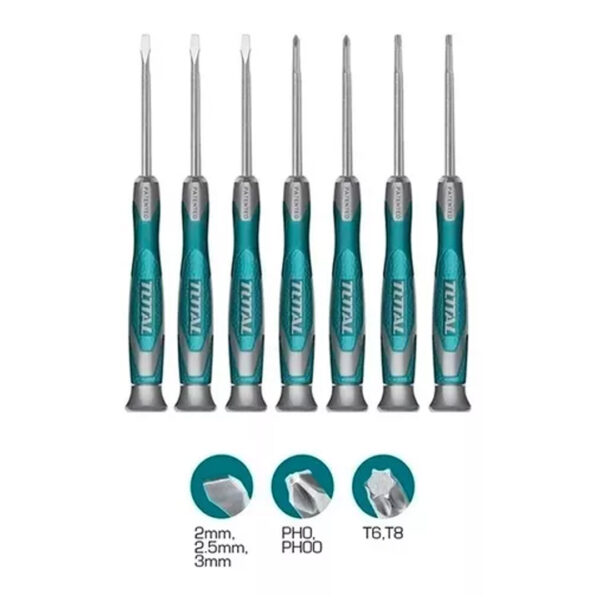 Set De 7 Destornilladores Precision Industri Total Tht250726