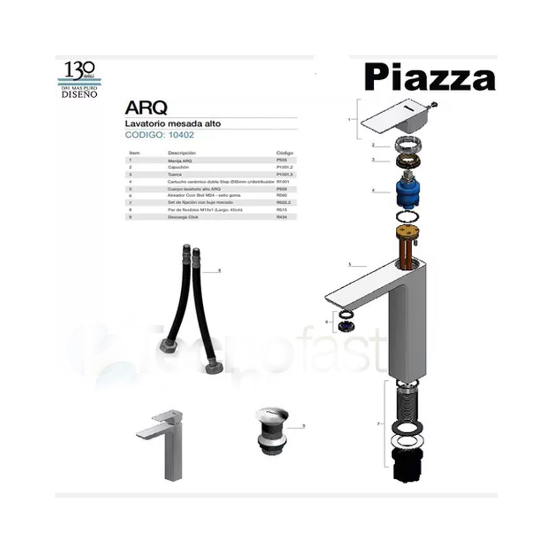Piazza ARQ 10402 Cromado - Imagen 3