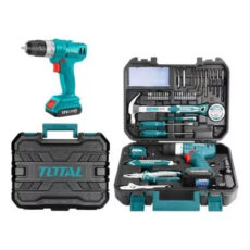Kit Taladro 12v Con 127 Accesorios Y Maletín Total Color Verde oscuro