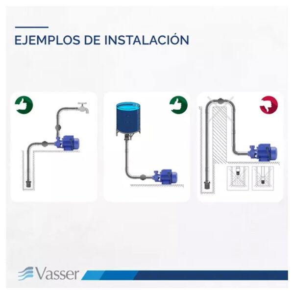Bomba Periferica Motorarg Vasser Qb60 0,5hp Eleva 24mts 220v Color Azul Fase eléctrica Monofásica Frecuencia 50 Hz - Imagen 4