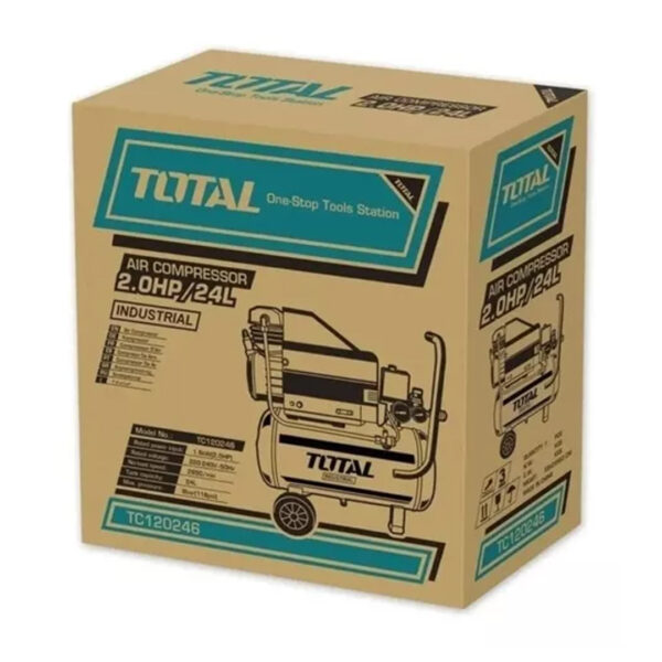 Compresor De Aire 24 Litros 2 Hp Total Monofásico Color Celeste Fase eléctrica Monofásica Frecuencia 50 Hz - Imagen 5