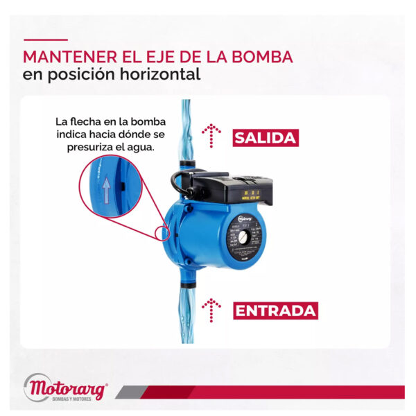Bomba Presurizadora Motorarg Tip 2 3 Baños 270 Watts - Imagen 3