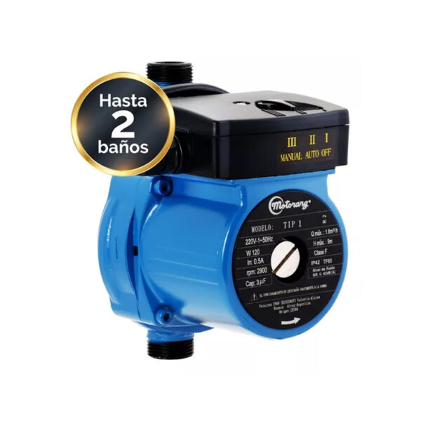 Bomba Presurizadora Motorarg - Tip1 120 Watts
