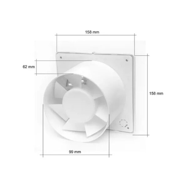 Extractor De Aire Aspirador Baño Tst 4 Pulgadas Cp4 Blanco - Imagen 3