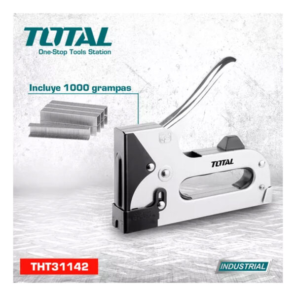 Engrampadora Tapicera Total Profesional Con 1000 Grampas - Imagen 2